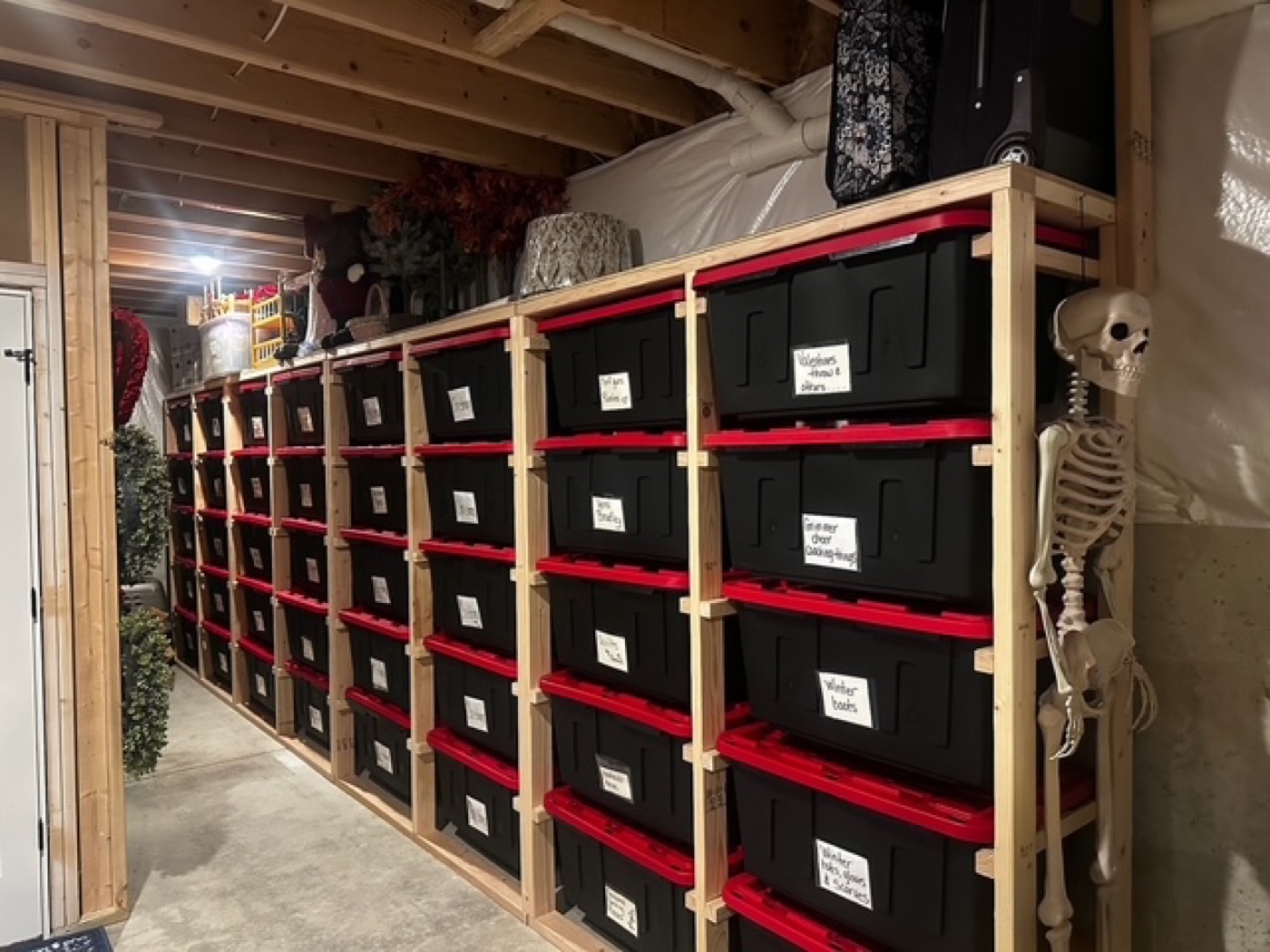 Customer build #2 of the tote storage rack
